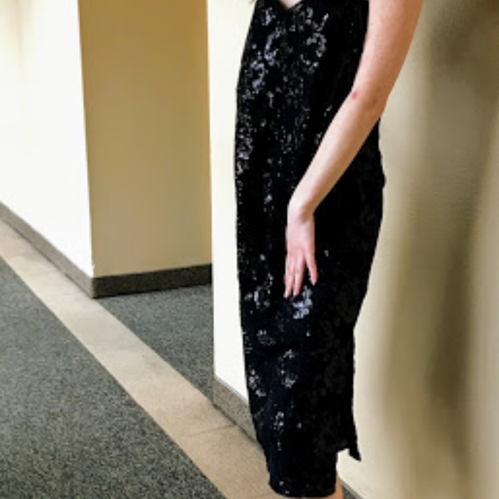 Sequin and Lace delicately strapped party dress